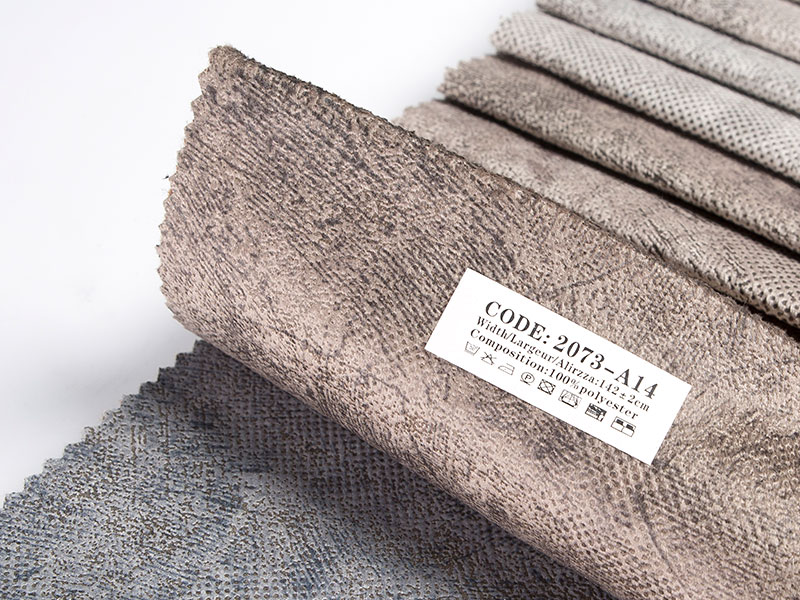 Fabraic veilbhit lannaithe daite le haghaidh upholstery, plush agus compordach