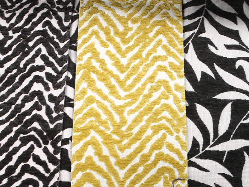 Patrún Floral Jacquard Chenille Cuirtín Tolg Fabraic Upholstery Mdn975