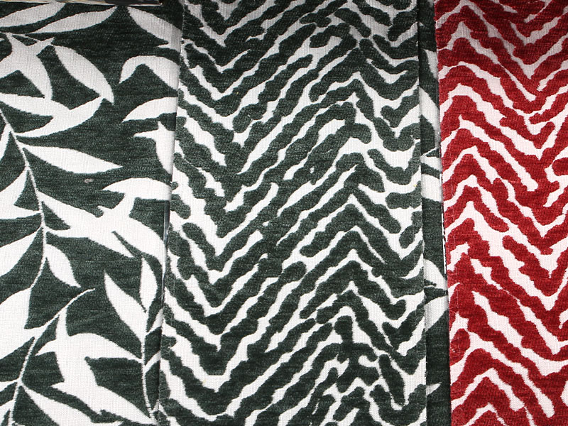 Patrún Floral Jacquard Chenille Cuirtín Tolg Fabraic Upholstery Mdn975